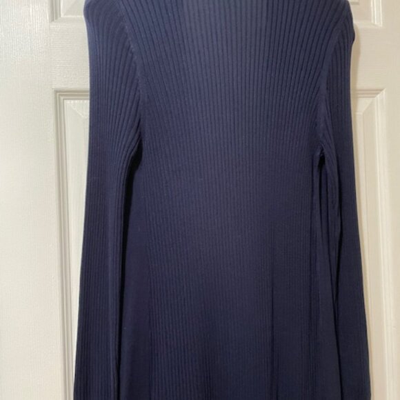 Fabulous Spring or Fall Sweater! Calf Length Navy Blue - Picture 7 of 7